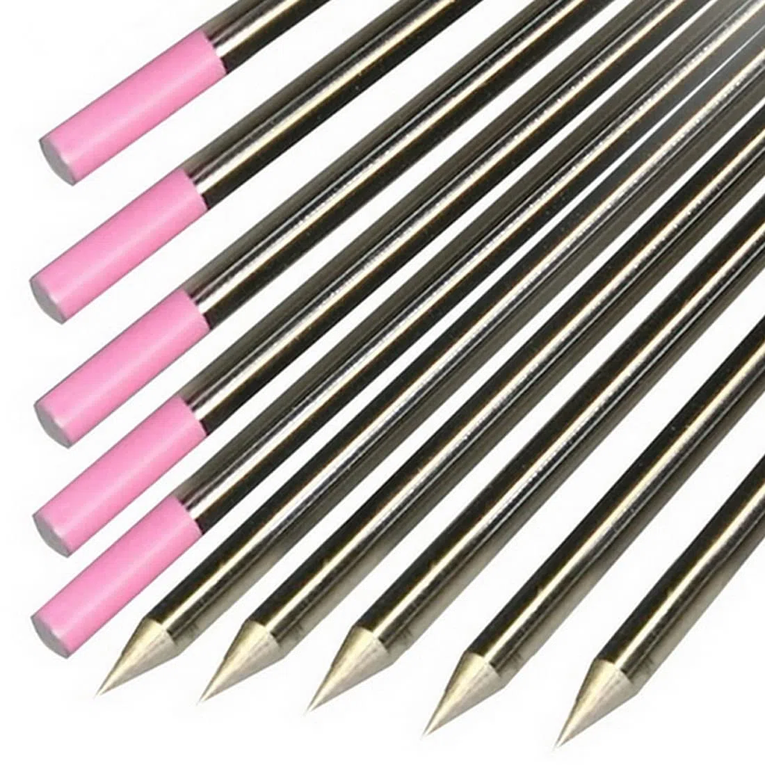10x Wolfram Elektrode W+Oxid (pink), WIG-Schweißen, Strahlungsfreie Lymox Elektrode geeignet für alle WIG- und Plasma-Schweißverfahren, ideal für das automatisierte Verfahren, universell einsetzbar
