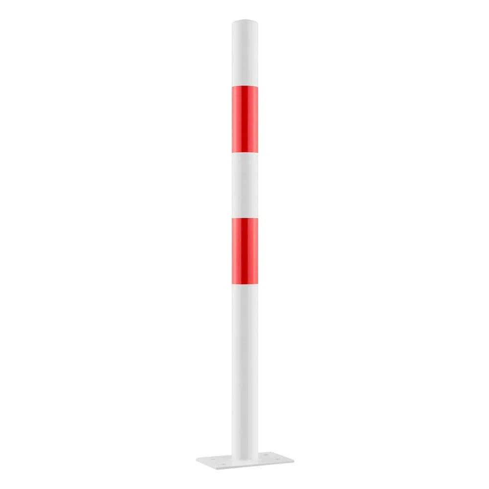 ROBUSTO Rammschutzpfosten L, r/w, aufdübeln, Stahl, Ø 6 cm, 100 cm, Art.-Nr. 70796 | Poller | Anfahrschutzpfosten | Rammschutzpoller