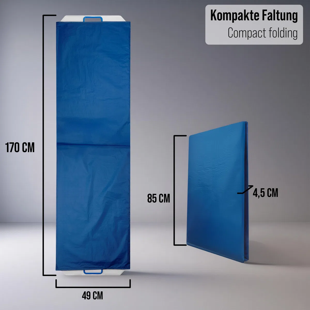 Pulox RB-100 Rollboard Umbettungshilfe Transferbrett bis 150 kg | Medizinisches Transferbrett für den Patiententransfer, stabile Umbettungshilfe mit Belastbarkeit bis 150 kg
