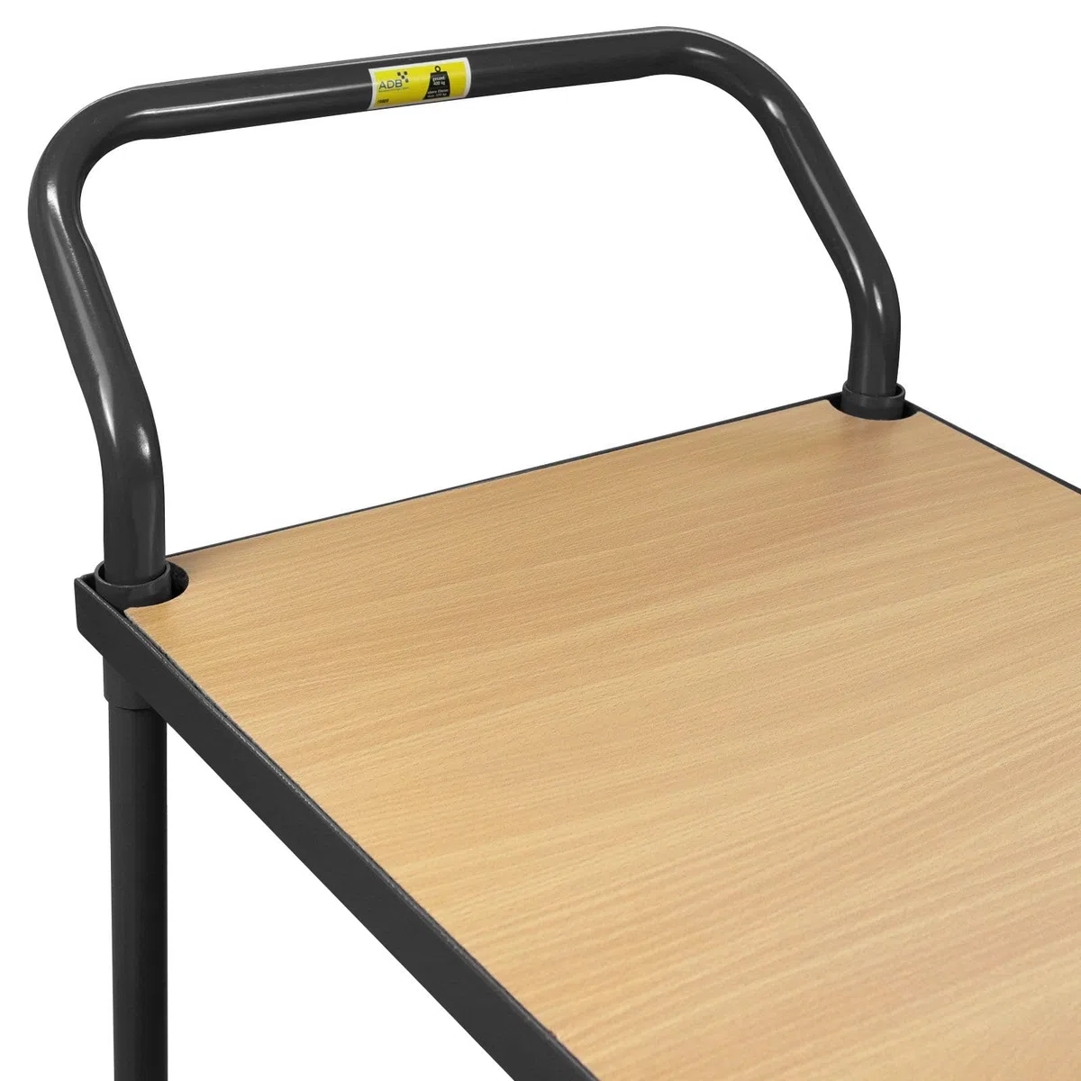 Etagenwagen 400 kg Traglast – Rollwagen mit 2 Ebenen & Vollgummireifen – Plattformwagen Stahl 95x50x97 cm – Robuster Werkstattwagen Kommissionierwagen Tischwagen – schwarz (1, schwarz)