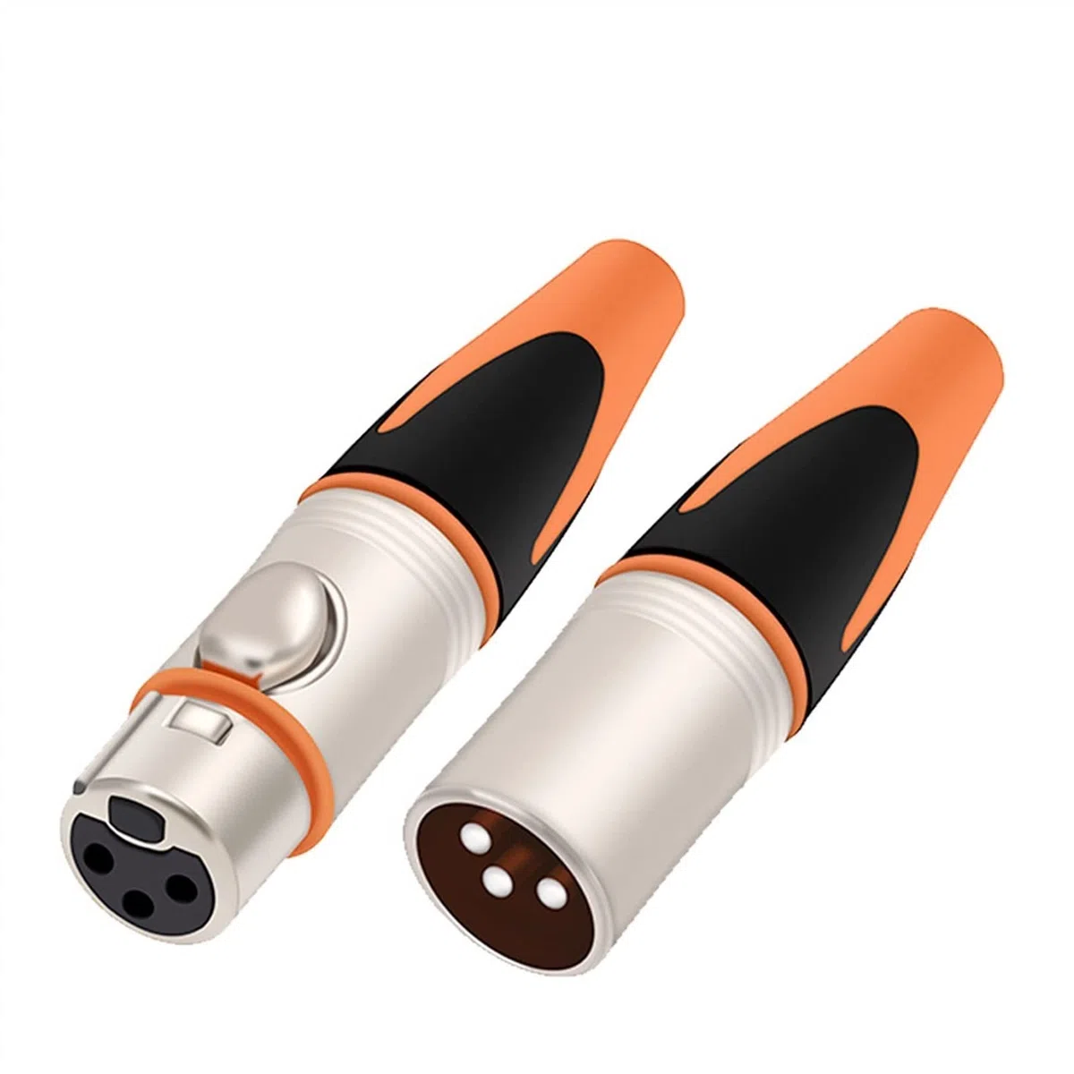 XLR-Stecker 3-poliger Metall-XLR-Adapter weiblich/männlich Mikrofonanschluss Stecker gerade symmetrische Buchse 10St (Color : 10xF 3P)