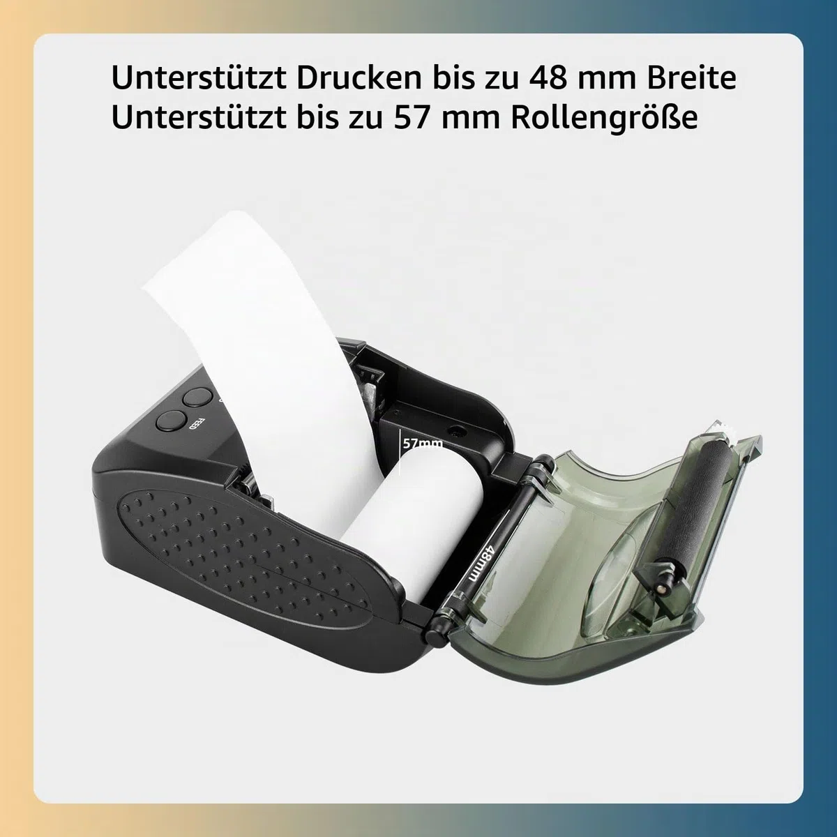 NetumScan Bluetooth Wireless Thermobondrucker, 2 Zoll 58mm Mini USB POS Drucker für Restaurant Einzelhandel Kompatibel mit Android/iOS/PC/Windows NS1809DD