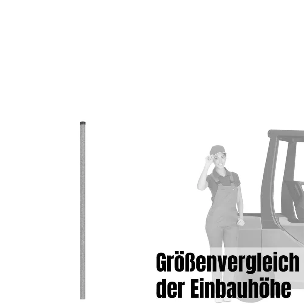 Rohrpfosten zum Einbetonieren, Ø 6 cm, Länge 2,5 m, aus Stahl, 2 mm Wandstärke aus Stahl, Kunststoff, Art.-Nr. 40962 | Schilder Pfosten | Stahlrohrpfosten