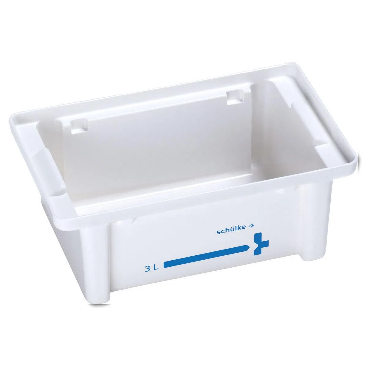 Schülke Wannen-Set Desinfektionswanne | 3 Liter inkl. Deckel in weiß | aus Polyvinylchlorid | Instrumentenwanne | Innen: 250x150x120 mm/außen: 300x185x125 mm