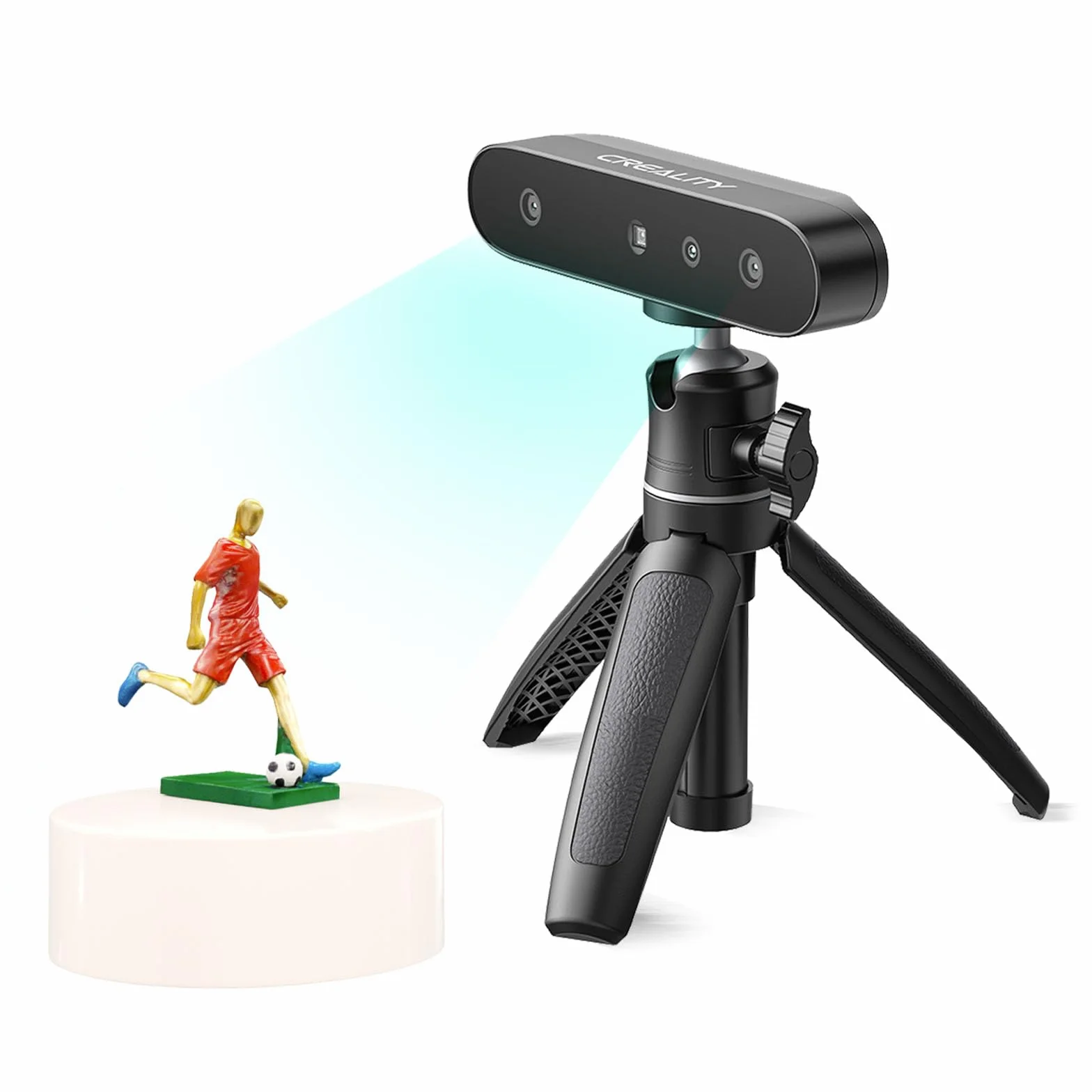 Creality CR-Scan Ferret SE 3D-Scanner, 0,1 mm, 150-2000mm Scanbereich, Anti-Shake, 24-Bit-Farbscan, Scannen Sie schwarze/metallische (nicht reflektierende) Objekte ohne Scanspray, für Windows/Mac