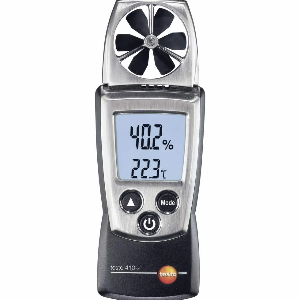 testo - 410-2 - 0560 4102 - Flügelrad-Anemometer zur Messung von Luftgeschwindigkeit, Volumenstrom und Temperatur