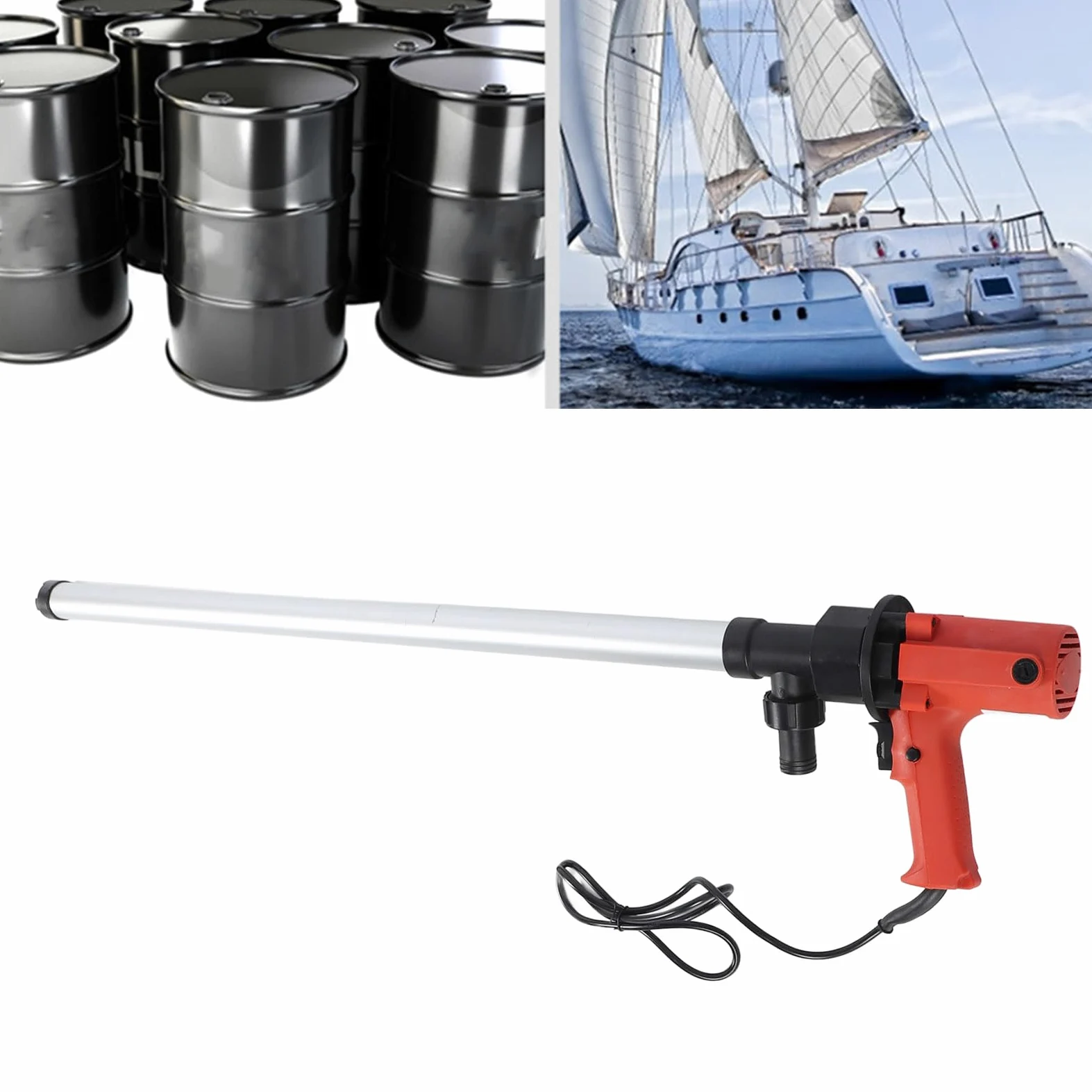 Garosa 200 L oder 220 L Standard-Fass-Elektro-Fasspumpe mit 60 Bis 80 L/min Durchflussrate und 8000 U/min Geschwindigkeit, Tragbare Elektrische Zahnradpumpe Zum Pumpen von Nicht