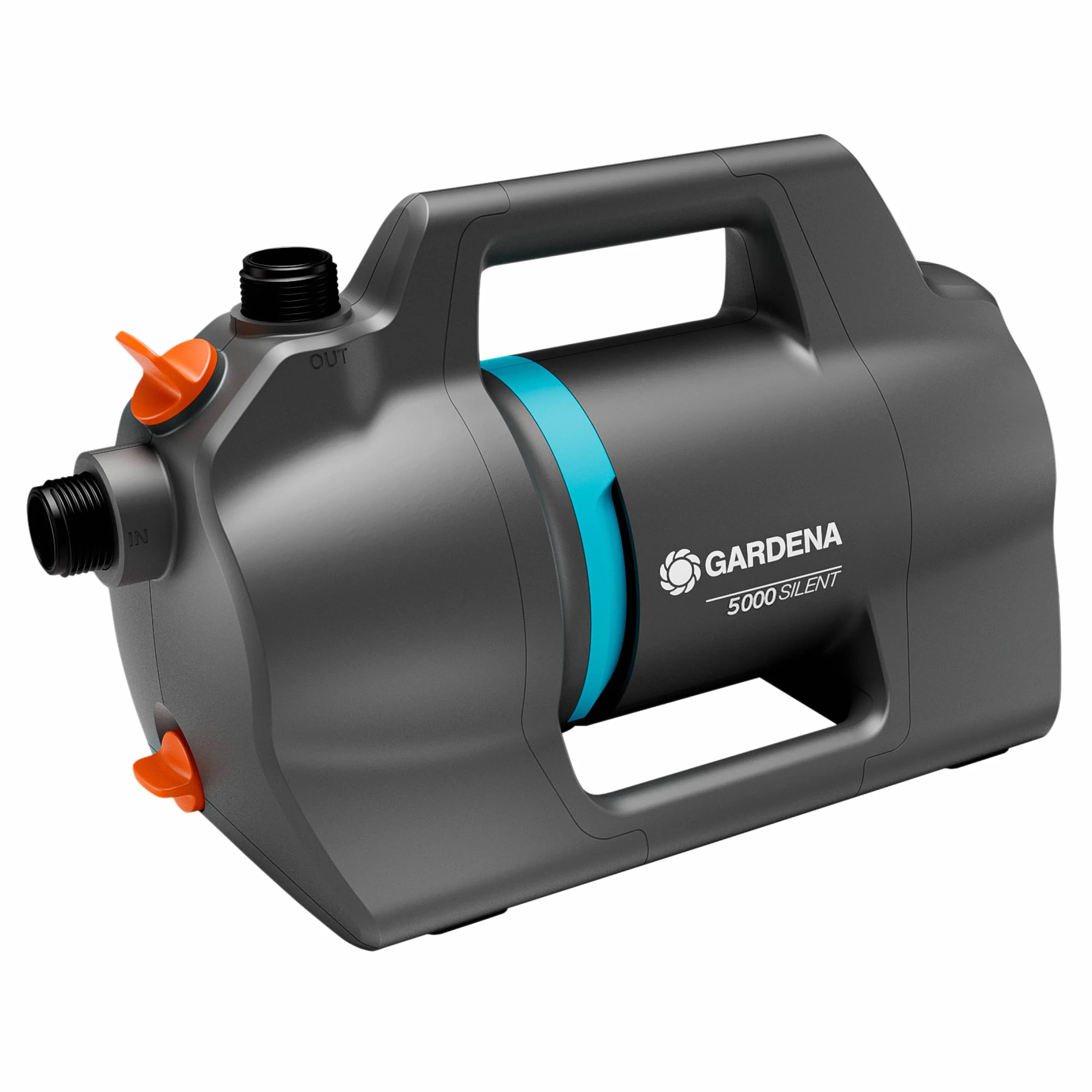 Gardena Gartenpumpe 5000 Silent Pumpen: 26% mehr Wasserdurchfluss bei gleichem Energieverbrauch*, Silent-Technologie, Regen- und UV-geschütztes Gehäuse (09080-20)