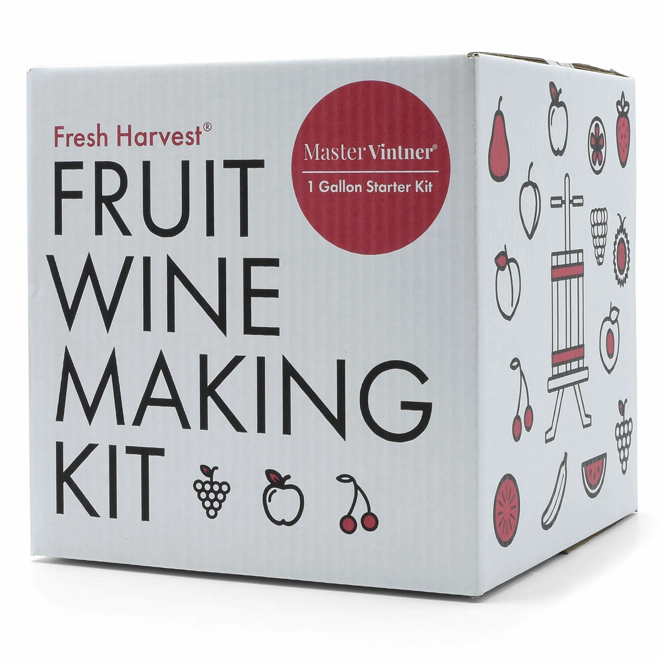 Master Vintner Frische Ernte 1 Liter Homemade Small Batch Obst Wine Making Kit – 2 Liter Kunststoff fermentor mit Deckel Equipment