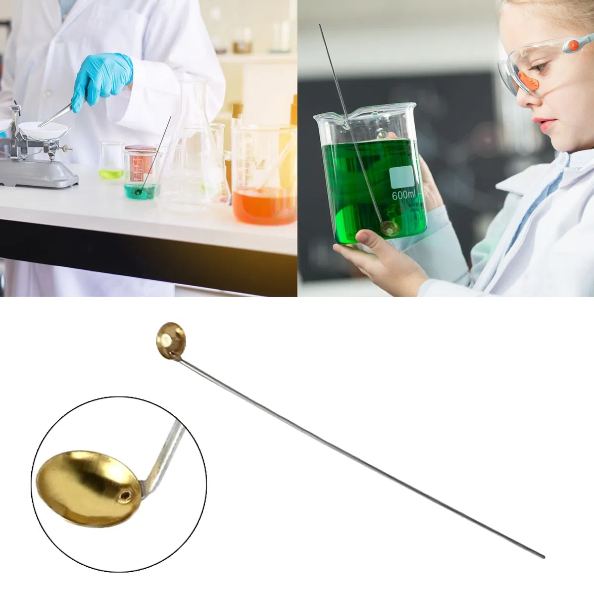 10 Stücke Chemische Verbrennungslöffel Mit Laborlöffel Langes Chemischer Heizungslöffel Chemische Unterrichtsinstrument