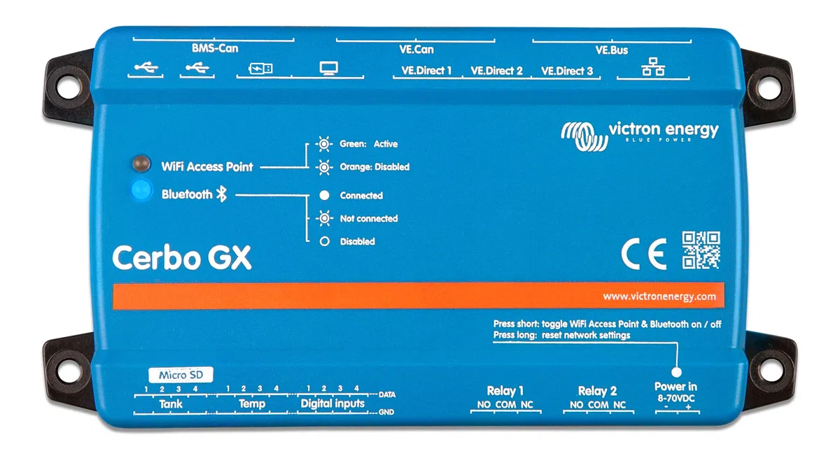 Victron Energy Cerbo GX für Systemüberwachung und Steuerung - Fernzugriff und Steuerung mit Victron Remote Monitoring (VRM) & VictronConnect App - Kompatibel mit Marine MFDs