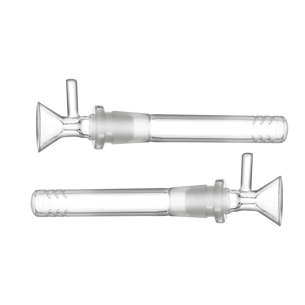 Downstem-Chemie-Diffusoradapter und Trichteradapter, 14 mm, 12 cm, Set von 4