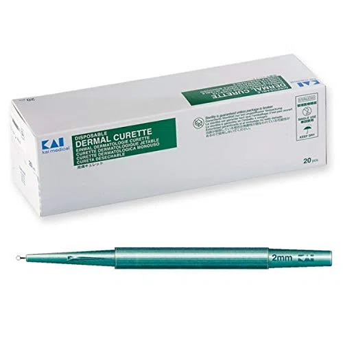 GiMa 22602 Curette dermatologiche, 2 mm Durchmesser, 20 Stück