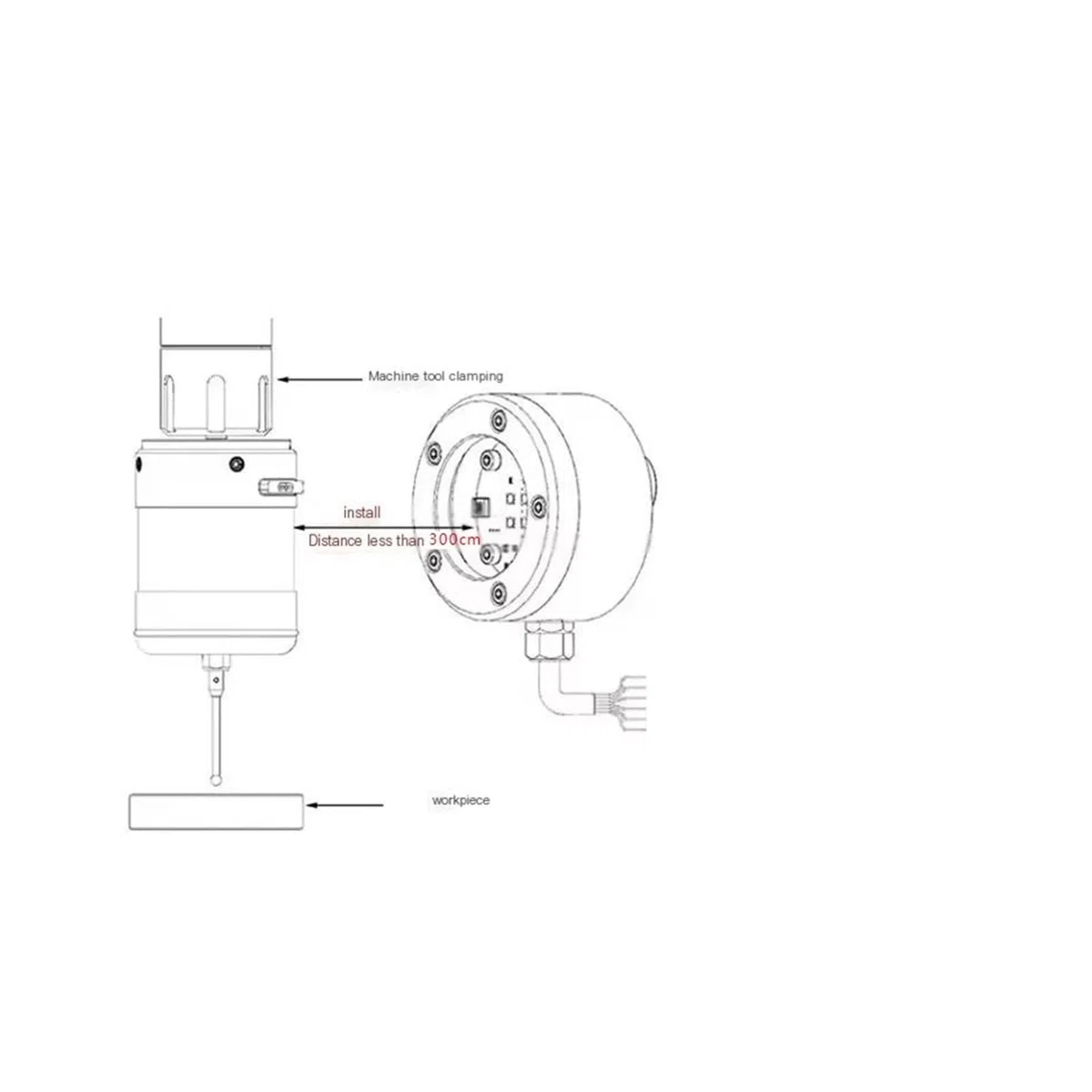 Kantentaster-Sonden-Kit GP-800, for CNC-Bearbeitungszentren 3D-Kantentaster-Zentrierstangen