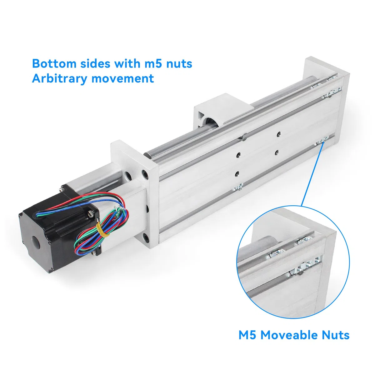 RATTMMOTOR CNC Linearführung,Linearantrieb Effektive Länge 300mm, Lineartisch-Actuator Kugelumlaufspindel SFU1605 mit Nema23 Schrittmotor Für X Y Z Achse Linearschienenführung