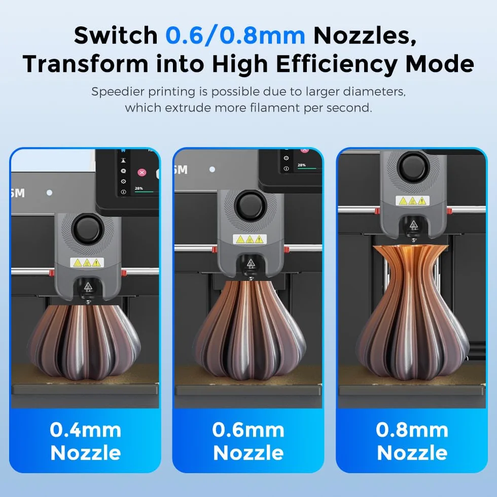 FLASHFORGE Adventurer 5M 3D Drucker, Voll Auto-Kalibrierungsdruck mit 1-klick Max 600mm/s Geschwindigkeit, Vollmetall-CoreXY-Struktur Präzises Drucken, Einfache Wartung Düse, Druckgröße 220x220x220mm