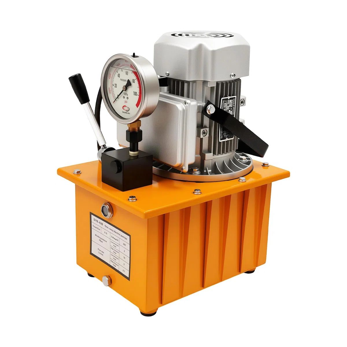 Elektrische Hydraulikpumpe, 750W Angetriebene Hydraulikpumpe, Elektrische Angetriebene Hydraulikpumpe mit Manuellem Ventil für Verschiedene Aufgaben