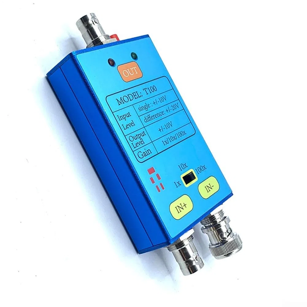 SPORTARC T100 1X/10X/100X Oszilloskop-Differentialsonde, 10 m Bandbreite zur Verstärkung schwacher Signale, unterstützt Differential und einseitiger Eingang, 059V78U3QEWLIQ5S2UEBT3V67WQ0S0