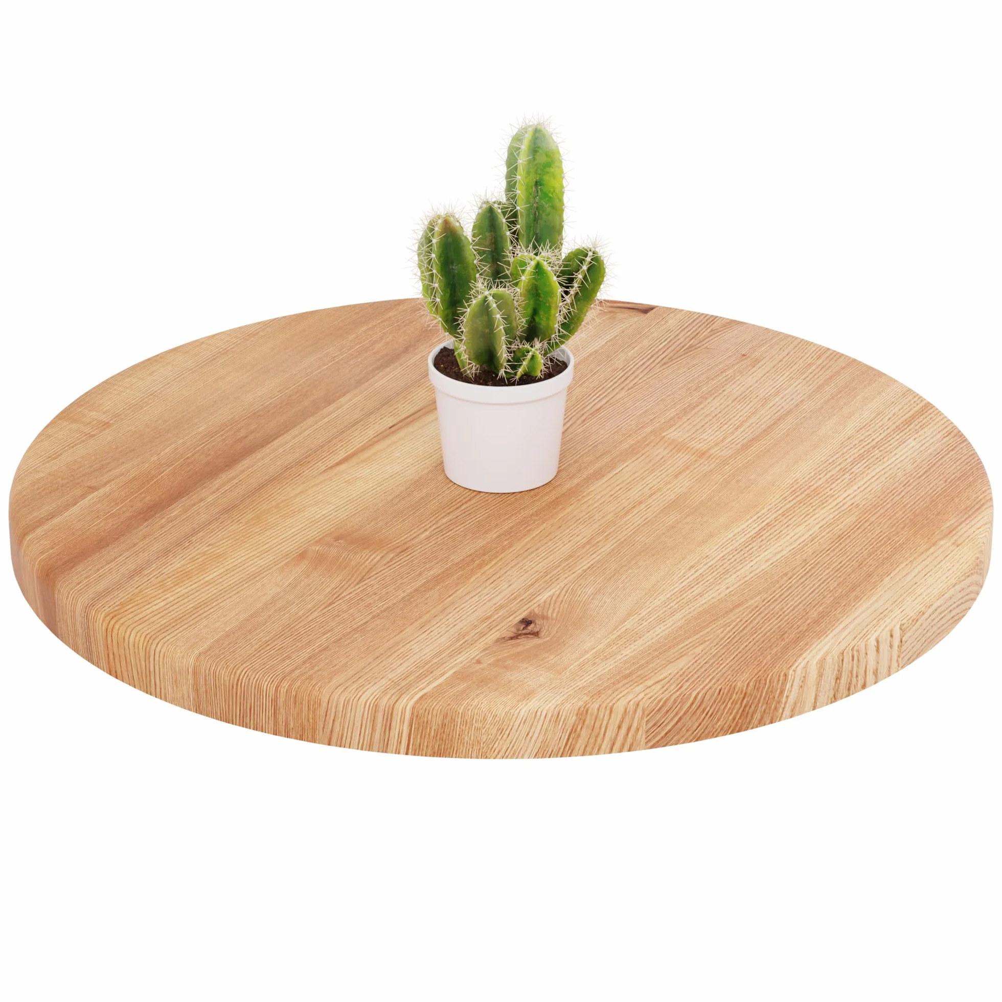 LAMO Manufaktur Holzplatte rund 50 cm aus Naturholz | Tischplatte für Couchtisch, Kaffeetisch, Nachttisch | Stärke: 28 mm | Farbe: Dunkel