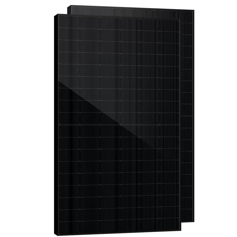 SAKETE Solarmodul 1000W – N-Typ Full Black Solarpanel mit Halbzellen-Technologie, geeignet für Balkonkraftwerk, 500W PV Panel 2er
