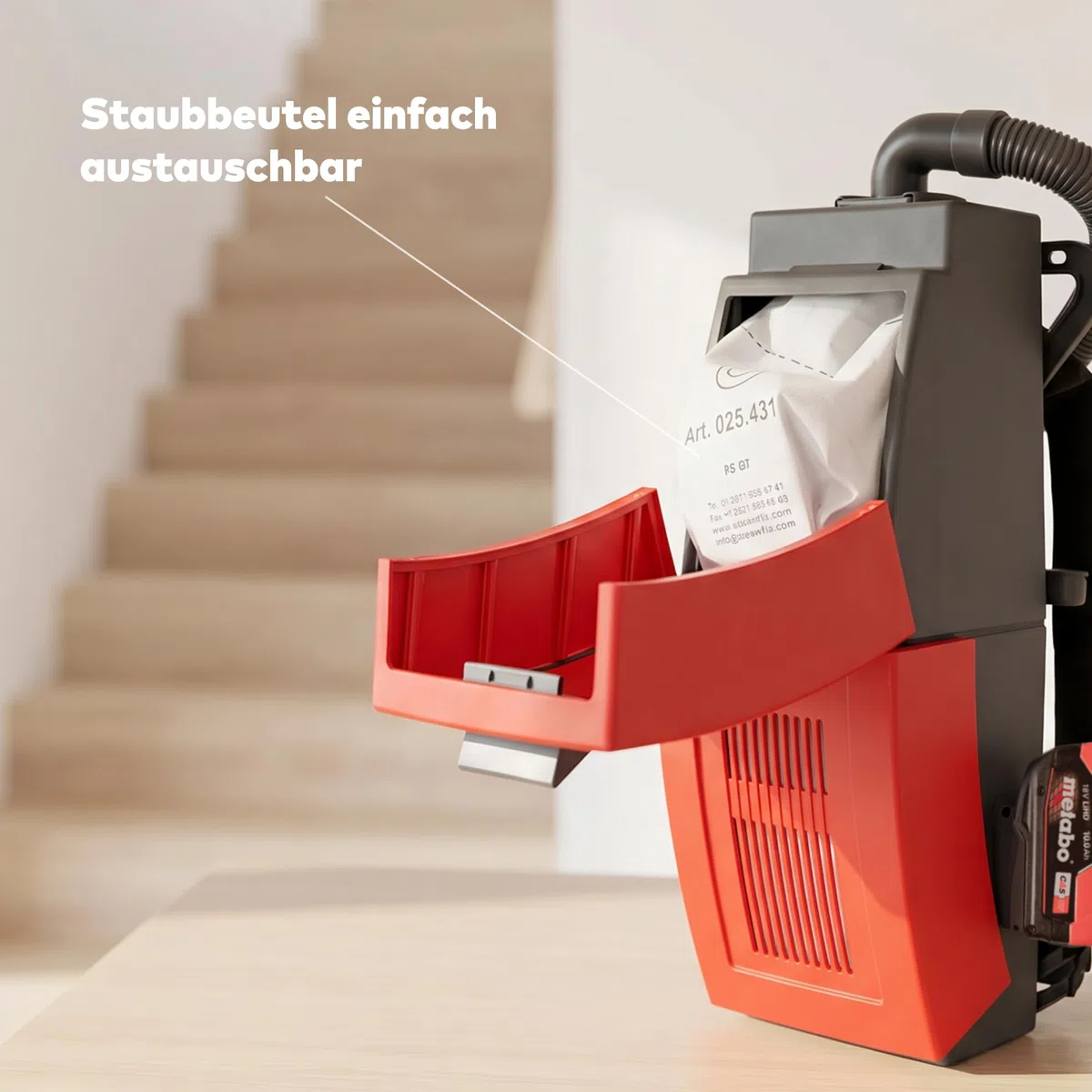 Akku Rucksackstaubsauger Cleanfix RS05, Metabo CAS Akkusystem, Swiss Made | Starke Saugleistung für Industrie, Gewerbe & Haushalt, ergonomisch für lange Einsätze, Akkus & Ladegerät separat erhältlich