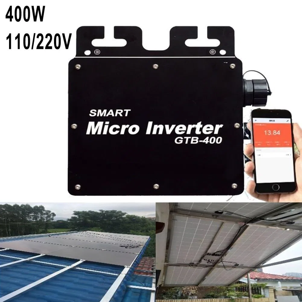 RANRAO GTB-400 400W Smart Micro Inverter Solar Inverter MPPT Solar Grid Tie Micro Inverter 110/220V for Solar Panel Balcony Power Station (220V), 1511950872