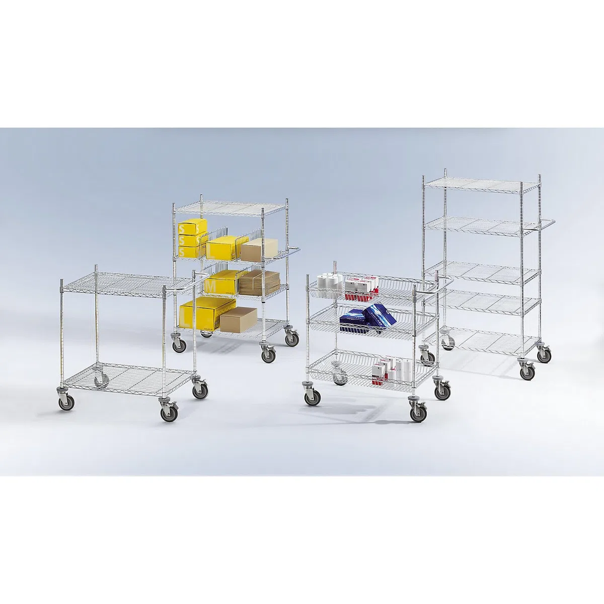 Certeo | Drahtgitter-Tischwagen