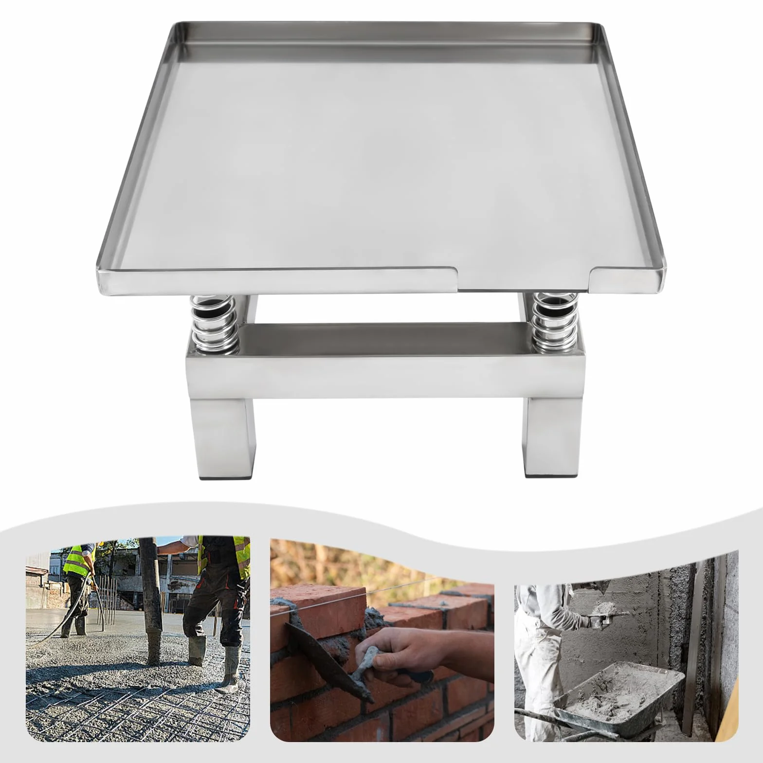 Betonrütteltisch für BAU und Labor 35x35cm Vibrationsplatte mit Vollkupfer Motor 50W Rütteltisch für Betonprüfung und Formfüllung mit hoher Vibrationseffizienz