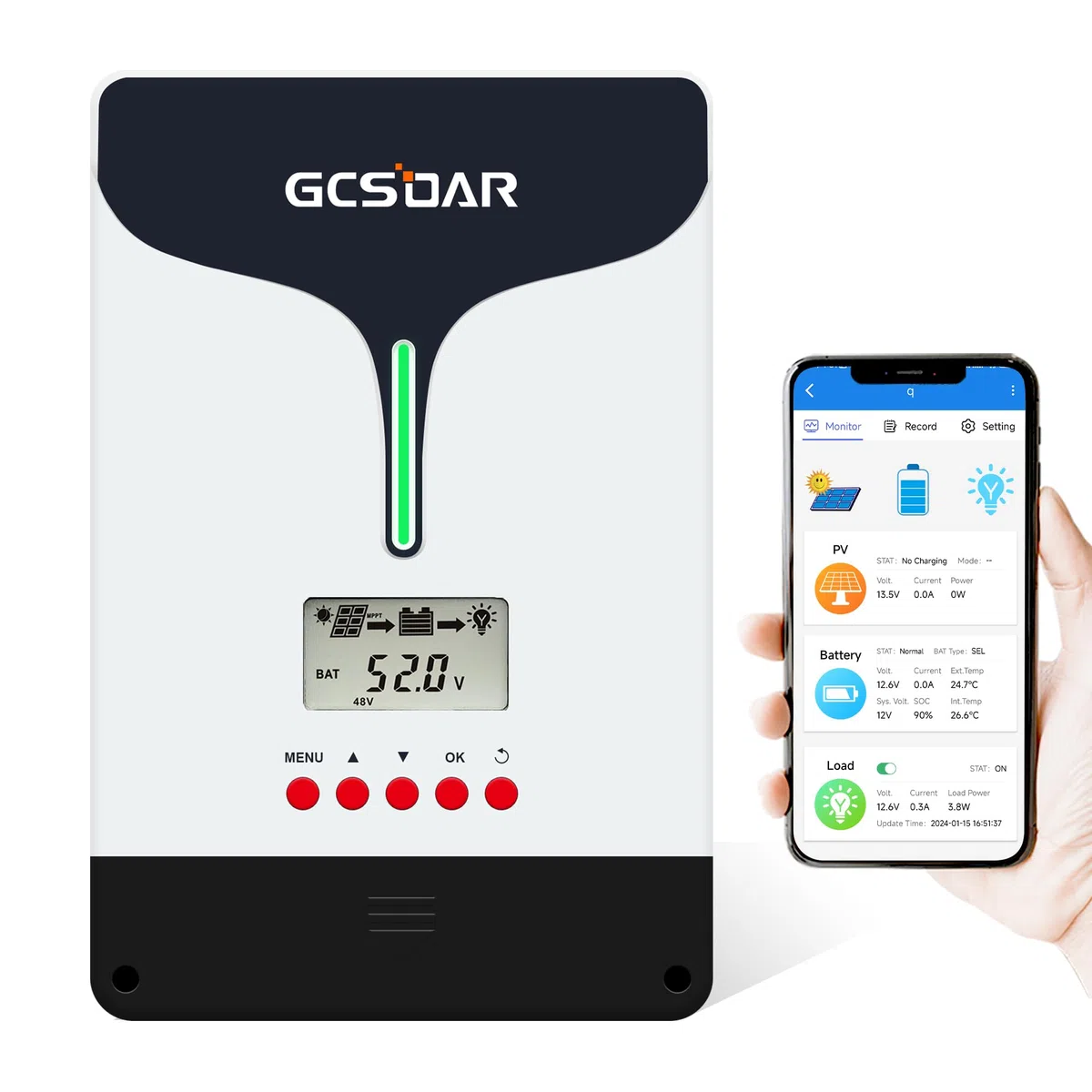 100A MPPT Solarlader 12/24/48V Auto PV<200V 99% Eff (WiFi) | Gel Sealed Immersion AGM Auto