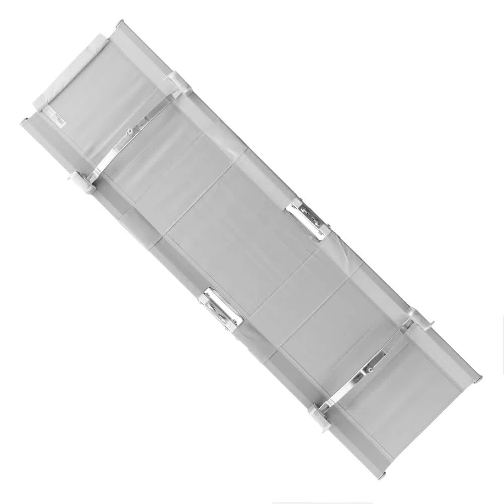 Krankentrage Modell B, DIN 13024, 2 x klappbar, Aluminium, 230 x 56 x 14 cm aus Kunststoff, Aluminium, Stahl, Art.-Nr. 50662 | Rettungstrage | Krankenliege | Transportliege