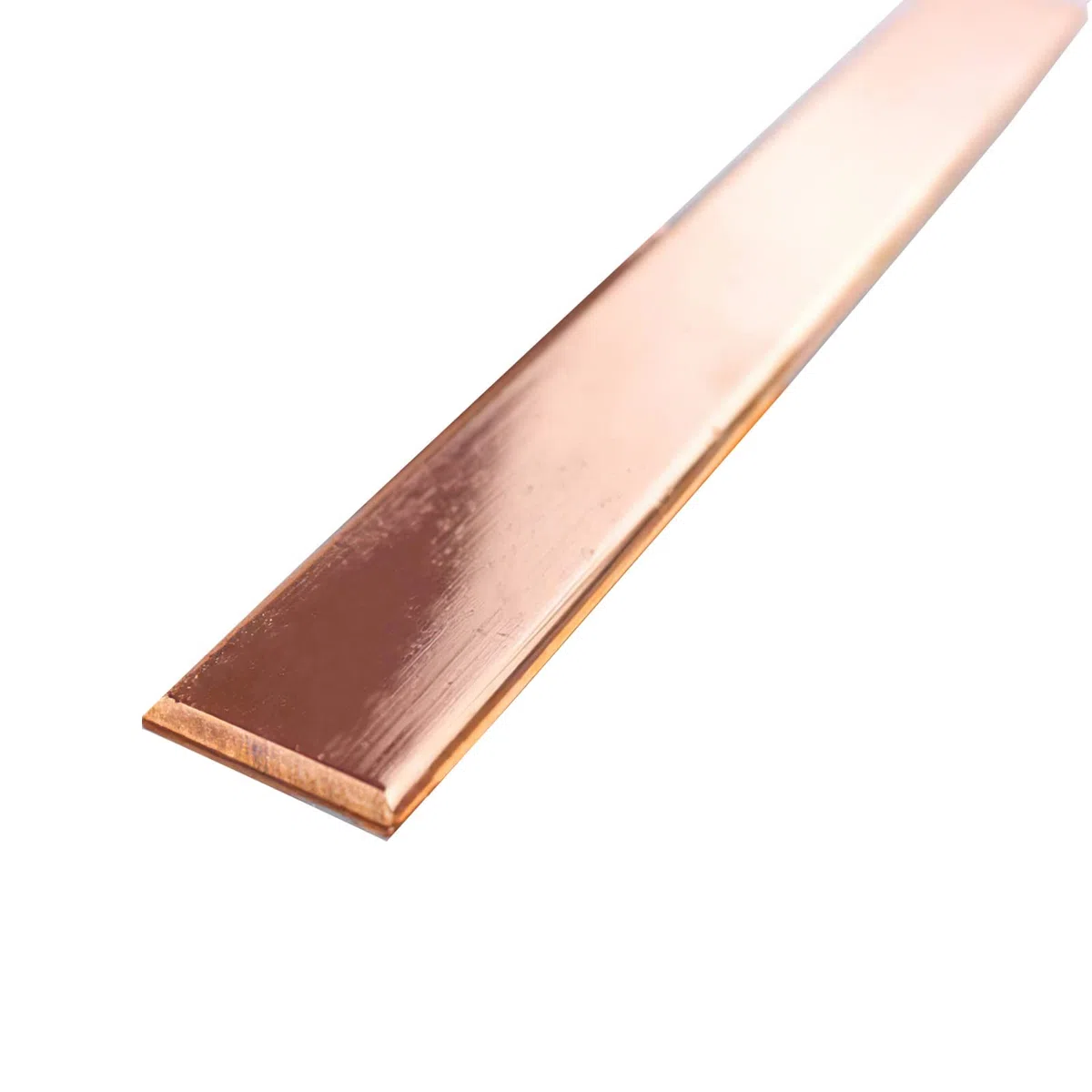 TEN-HIGH Kupferstange flache Kupferschiene elektrische Kupferbusse, 3 mm x 20 mm x 1000 mm, für große Stromleitung