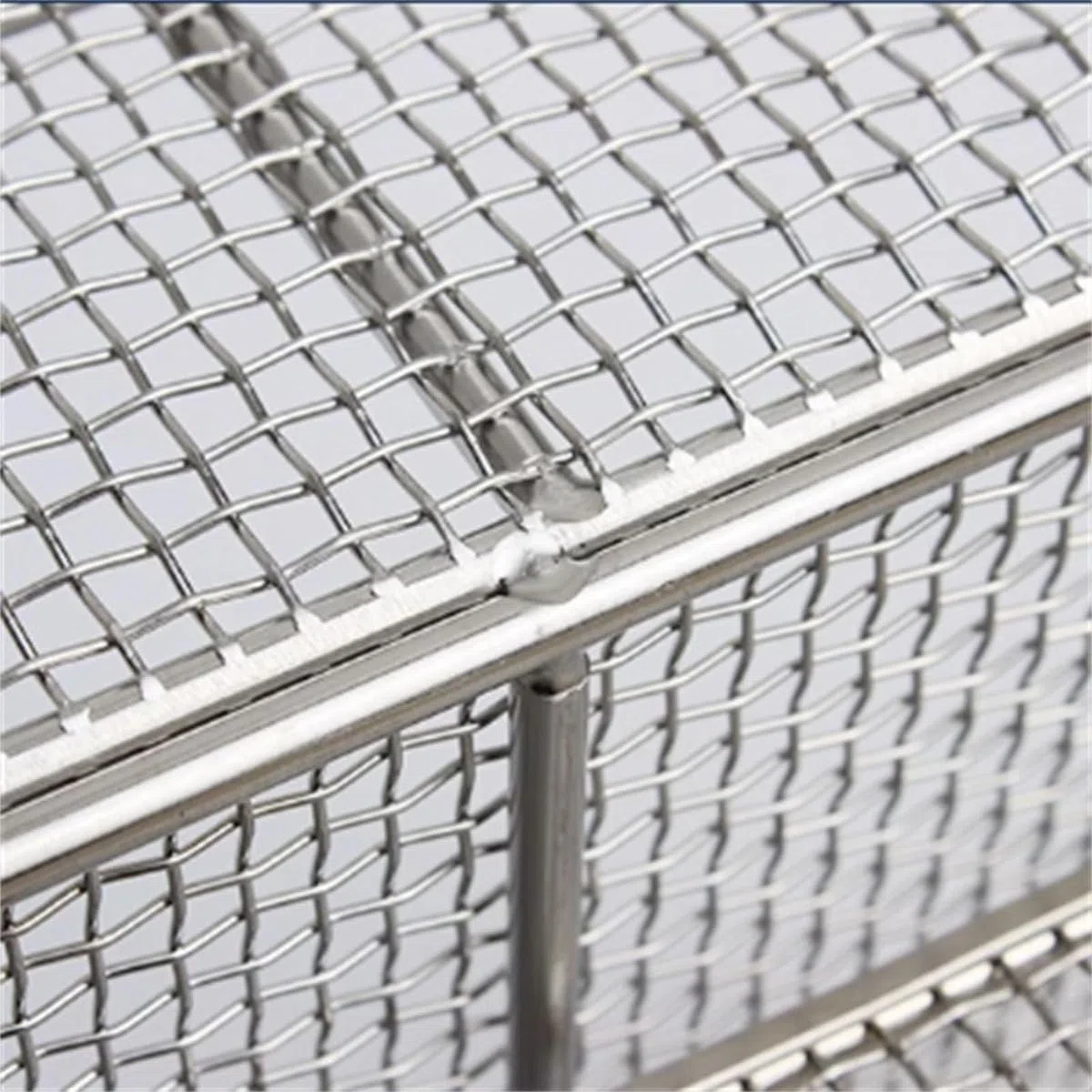 Sterilisationstablett für Medizinische Instrumente, Sterilisationskorb aus Stahl, Instrumententablett und Perforierte Netzkörbe, Instrumentensterilisationskorb mit Griff