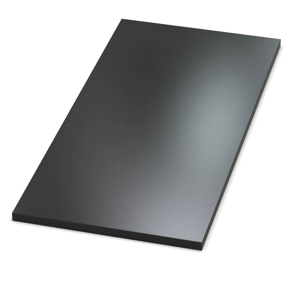 AUPROTEC Tischplatte 25mm schwarz 120x80 cm I Spanplatte mit 2mm ABS Kante & PU-Verleimung I melaminharzbeschichtet I robust & wasserabweisend