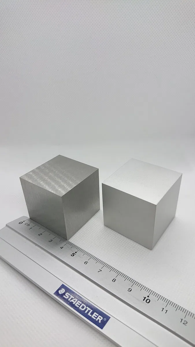 38,1mm/1,5 Zoll Würfel/Cube aus Wolfram(~1,06kg) und Aluminium(~0,15kg)