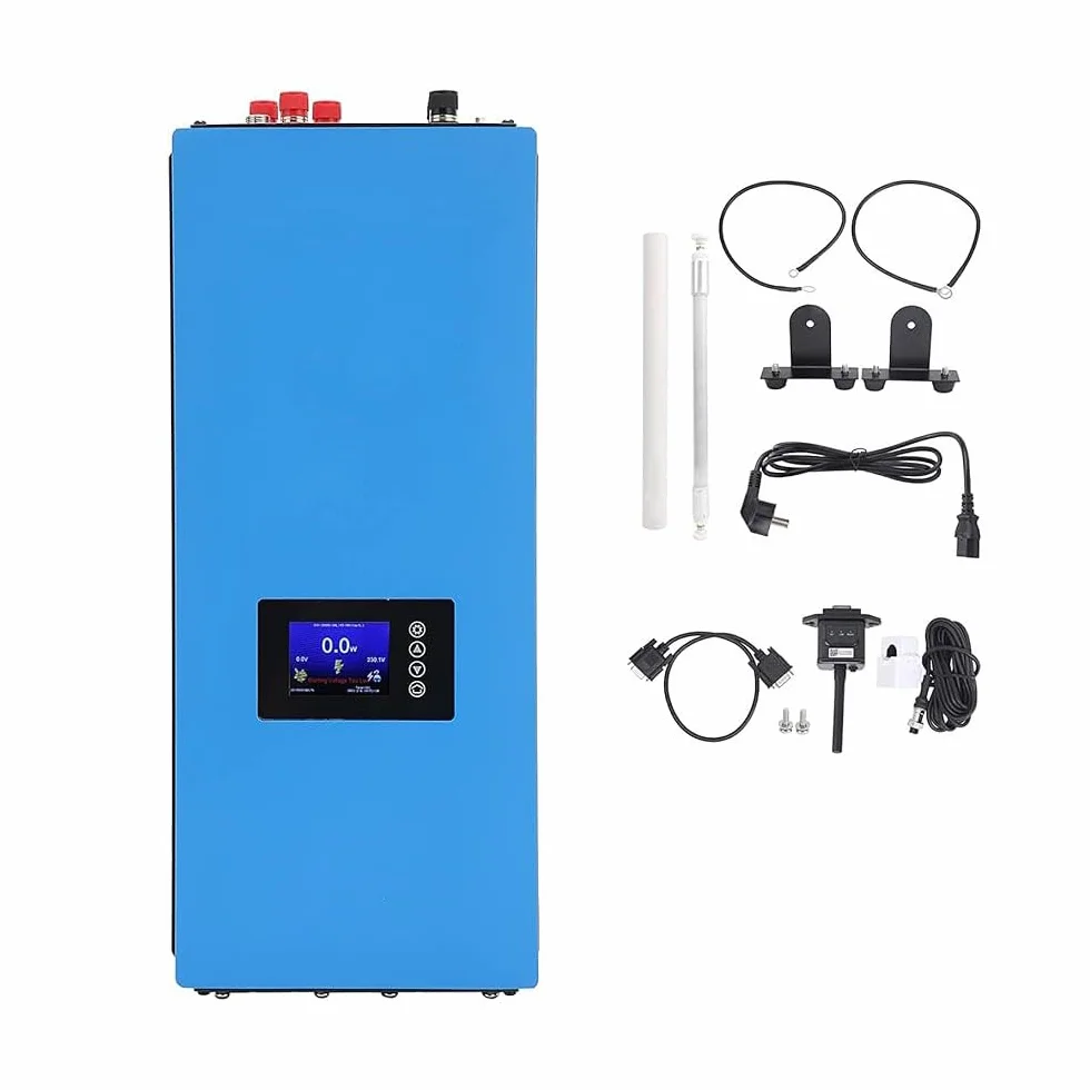 Netzgekoppelter Wechselrichter 1000W DC 22-65V auf AC 230V für Windturbinen mit Lastwiderstand-Set, Reine Sinuswelle, EU-Stecker, mit 24V/48V AC Windgeneratoren (1KW)