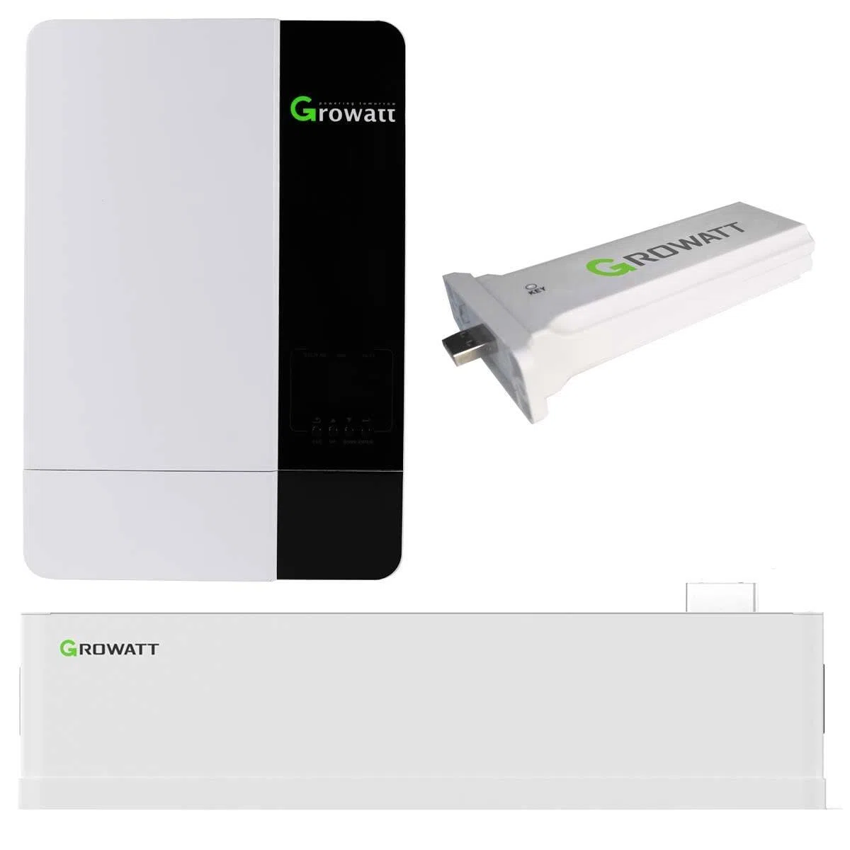 GROWATT SPF3500 0% MwSt §12 III UstG ES 3,5kW Off-Grid Wechselrichter mit Axe 5.0L Solarspeicher-Set