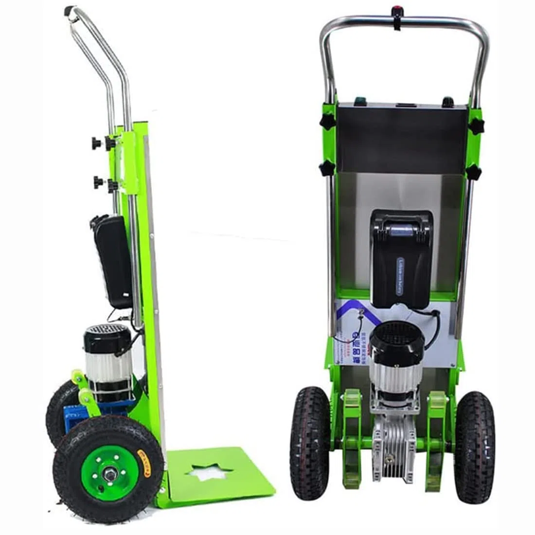 LEFAY Faltbarer Treppensteiger Sackkarre Elektrisch 200 kg Kapazität - Arbeitssparender Handwagen, Wagen Mit 800W Bürstenlosem Motor, Abnehmbarer Akku - Treppen Auf Und Ab