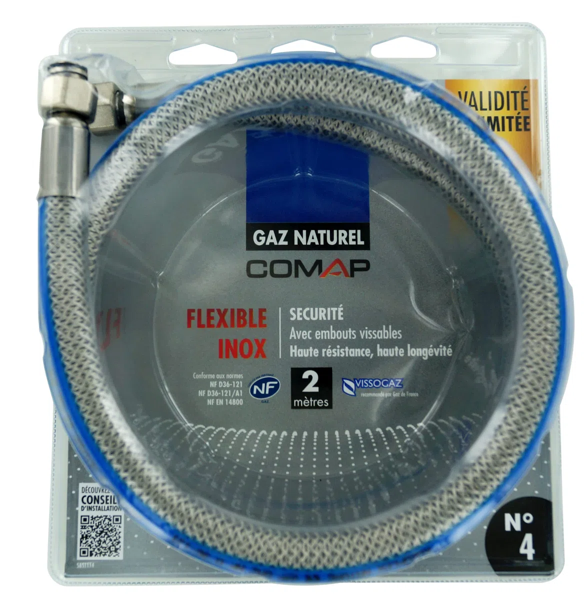 Comap s651114 flexibel Erdgas, Edelstahl, 2,00 m