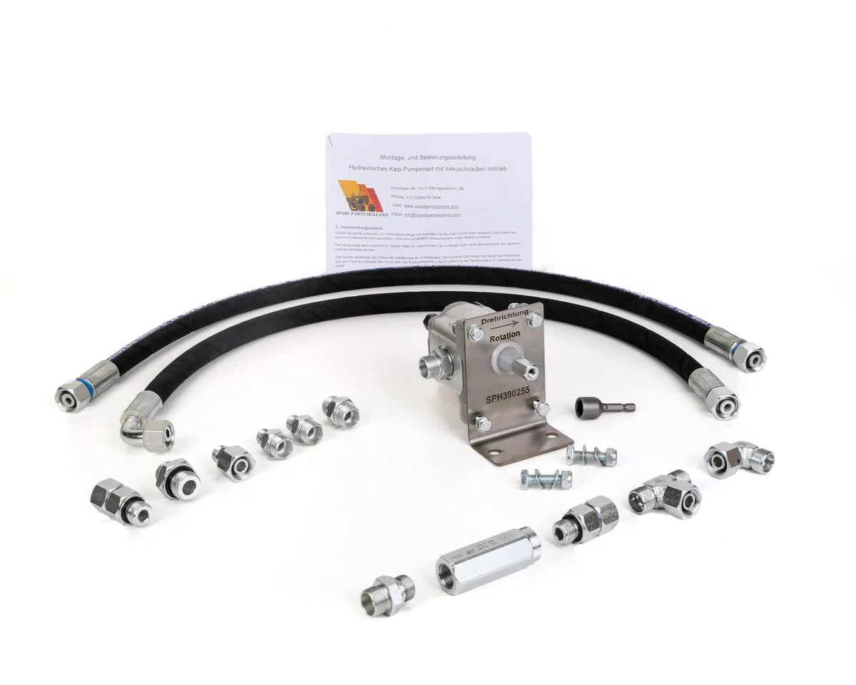 Anhängerpumpe Kipperpumpe Akkuschrauber PKW Kipper Anhänger Pumpe Hydraulikpumpe mit Halteplatte