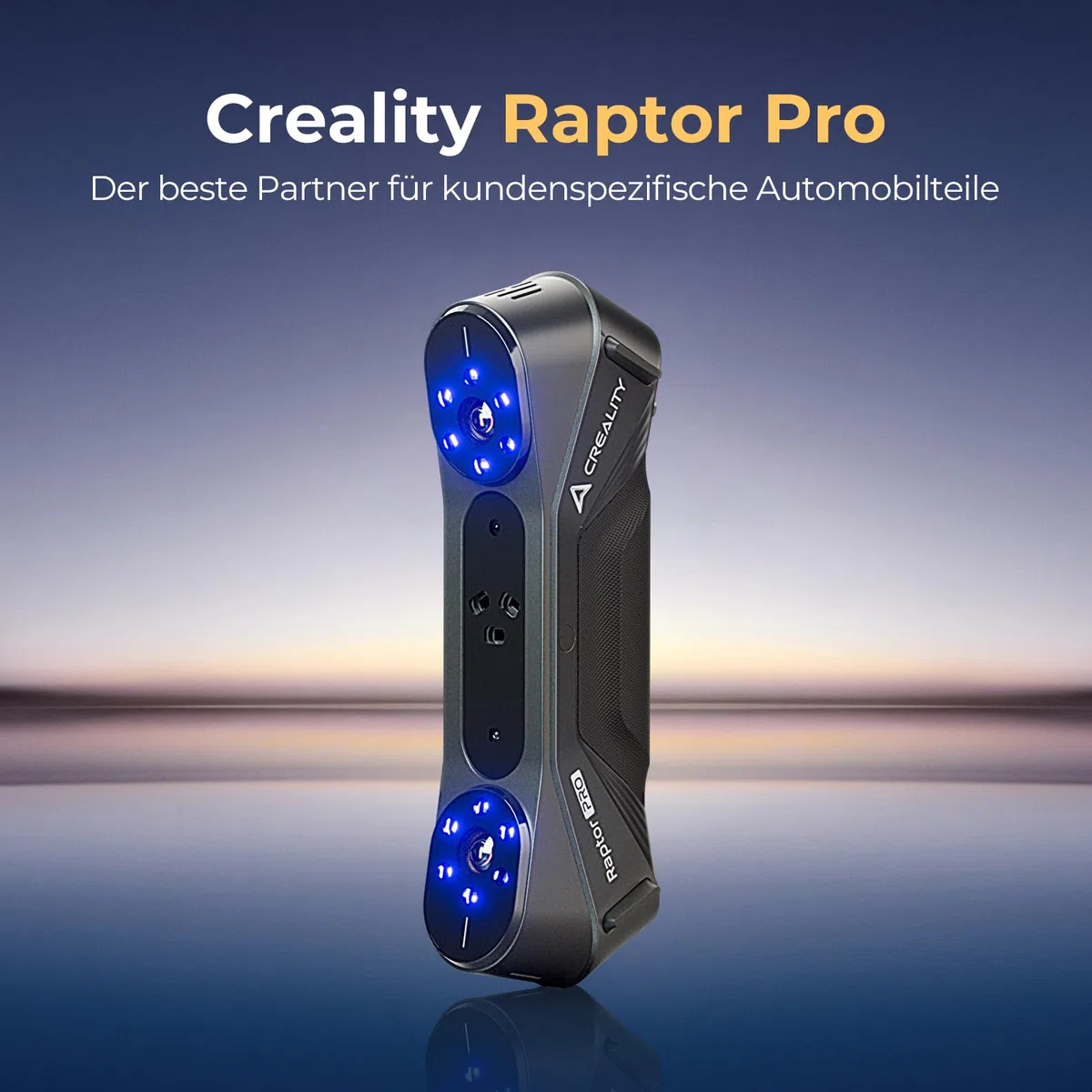 Creality Raptor Pro 3D Scanner, Bester Partner für Auto Custom, 22 Kreuz +7 parallele blaue Laserlinien, volumetrische Genauigkeit: 0,02 mm + 0,08 mm/m, Objekte zwischen 5-4000 mm