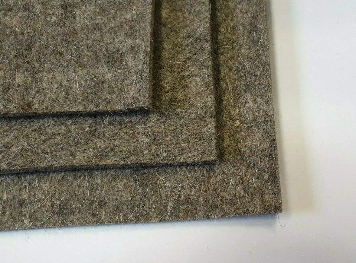66,06 €/m² Wollfilz Grau 10 mm 50 x 100 cm Filzmatte Filzplatte Industriefilz