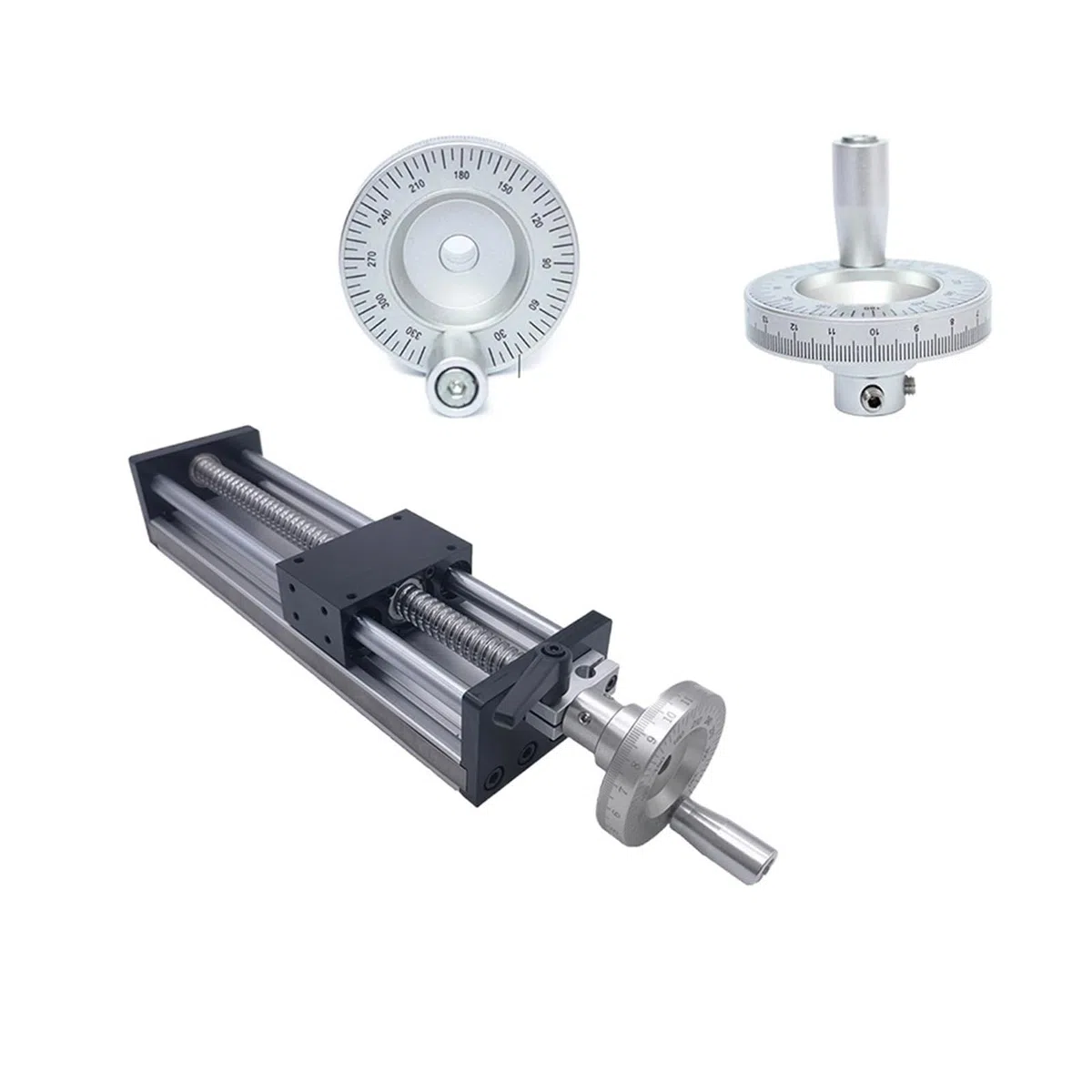 Linearführungsschienen-Set, Werkbank-Linearführung, Manueller Schiebetisch, 100–500 Mm Hub, Kugelumlaufspindel, SFU1204, Handrad, Lineare Bühne, CNC-Tischkreissäge(50MM Stroke)