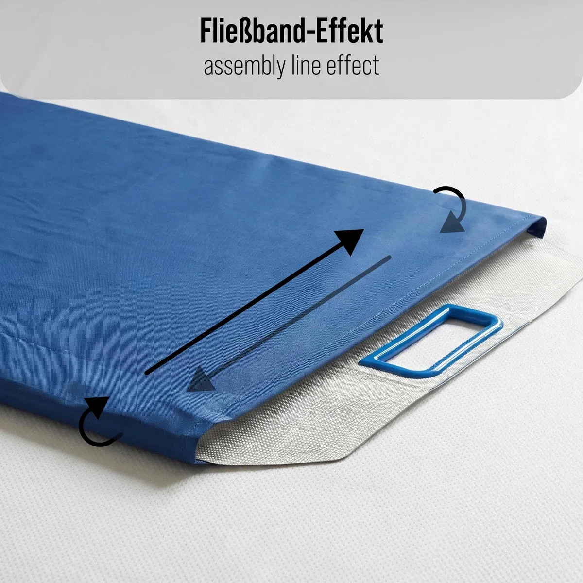 Pulox RB-100 Rollboard Umbettungshilfe Transferbrett bis 150 kg | Medizinisches Transferbrett für den Patiententransfer, stabile Umbettungshilfe mit Belastbarkeit bis 150 kg