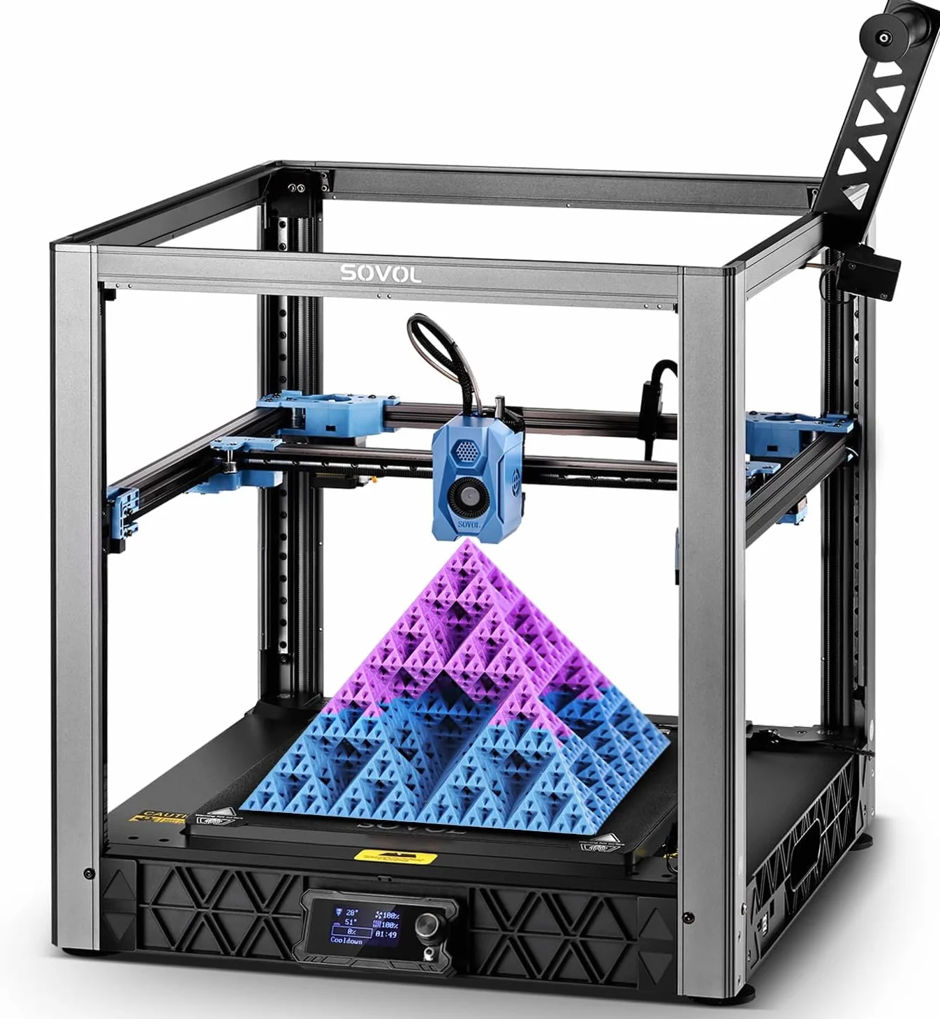 Sovol SV08 Core-XY 3D Drucker mit Kamera Voron 2.4 Open Source, 700mm/s Hochgeschwindigkeitsdruck, Open Source, 4 unabhängige Z-Motoren, Remote Control, Druckgröße 350x350x345 mm