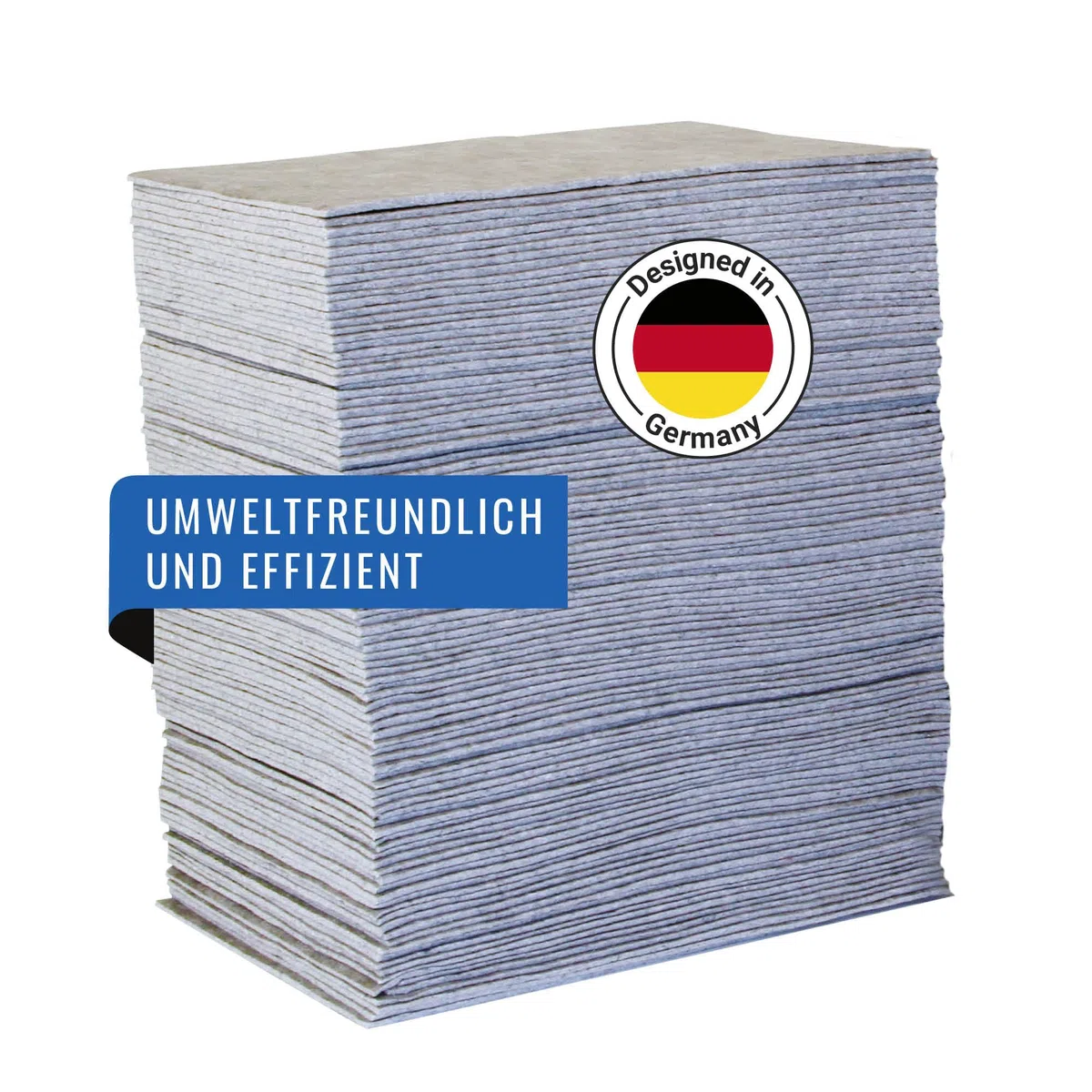 DENSORB EcoSorb Bindevliesmatten, Ölbindemittel Ausführ. Universal, aus recycelter Zellulose, 38 x 48 cm, 100 Stück