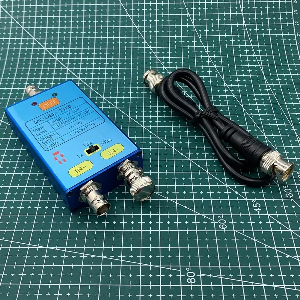 SPORTARC T100 1X/10X/100X Oszilloskop-Differentialsonde, 10 m Bandbreite zur Verstärkung schwacher Signale, unterstützt Differential und einseitiger Eingang, 059V78U3QEWLIQ5S2UEBT3V67WQ0S0