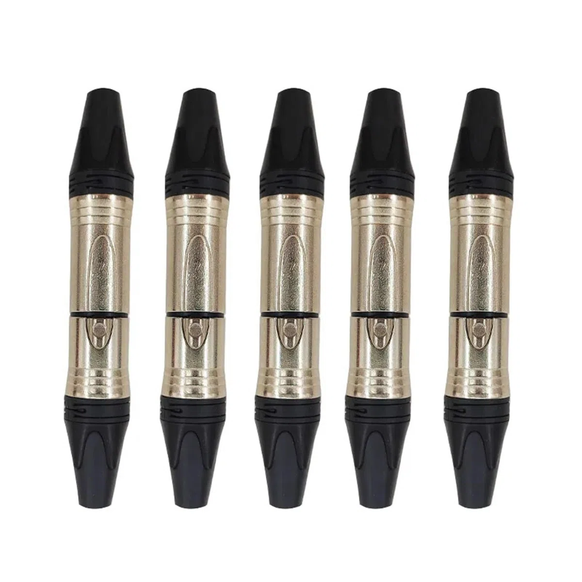 20 Stück Metall-XLR-Audio-Stecker, 3-poliger Lautsprecher, männliche und weibliche Mikrofonfarbe(Female Male 10pcs)