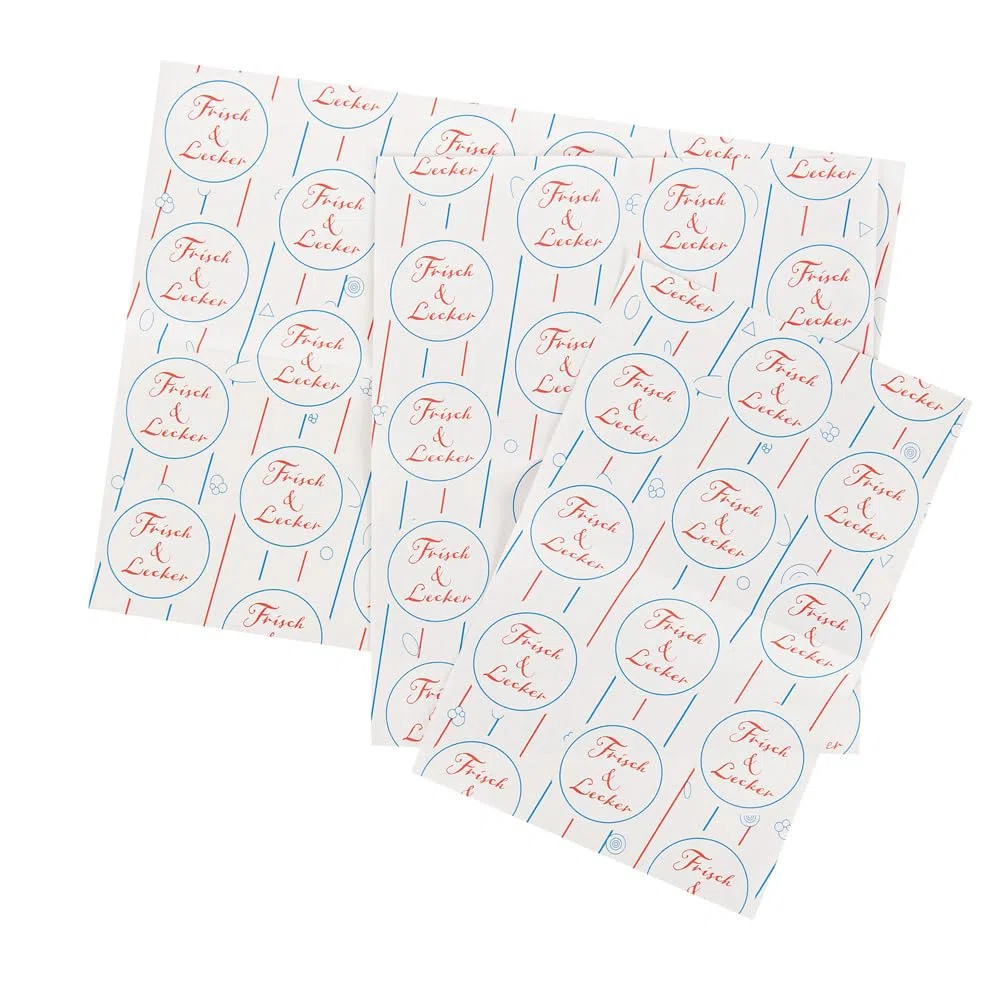 1 Stück Hygostar Einschlagpapier fettdicht | Cellulose, beschichtet, Karton, L: 50cm, B: 37cm, weiß, 1000 Stück, Einschlagpapier, Sandwichpapier, Hamburgerpapier