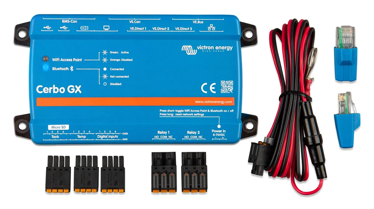 Victron Energy Cerbo GX für Systemüberwachung und Steuerung - Fernzugriff und Steuerung mit Victron Remote Monitoring (VRM) & VictronConnect App - Kompatibel mit Marine MFDs