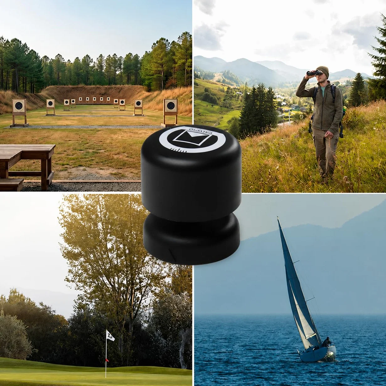 Calypso Instruments Ultrasonic Portable Mini Wind Speed and Direction Anemometer | Handheld 43 mm Diameter, 78 grams Weight | Wireless, Bluetooth, Ultrasonic Sensors- Black